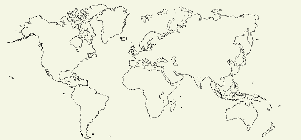 World Map Outlines